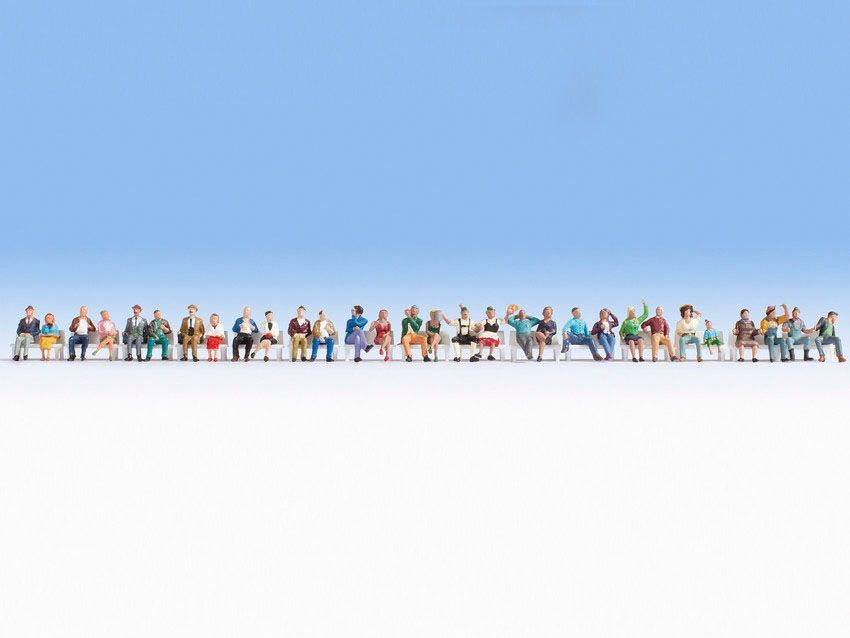 Noch 16045 - Mega-Spar-Set Sitzende 30 Figuren, ohne Bänke H0 1:87 Noch 16045 - Mega-Spar-Set Sitzende 30 Figuren, ohne Bänke H0 1:87