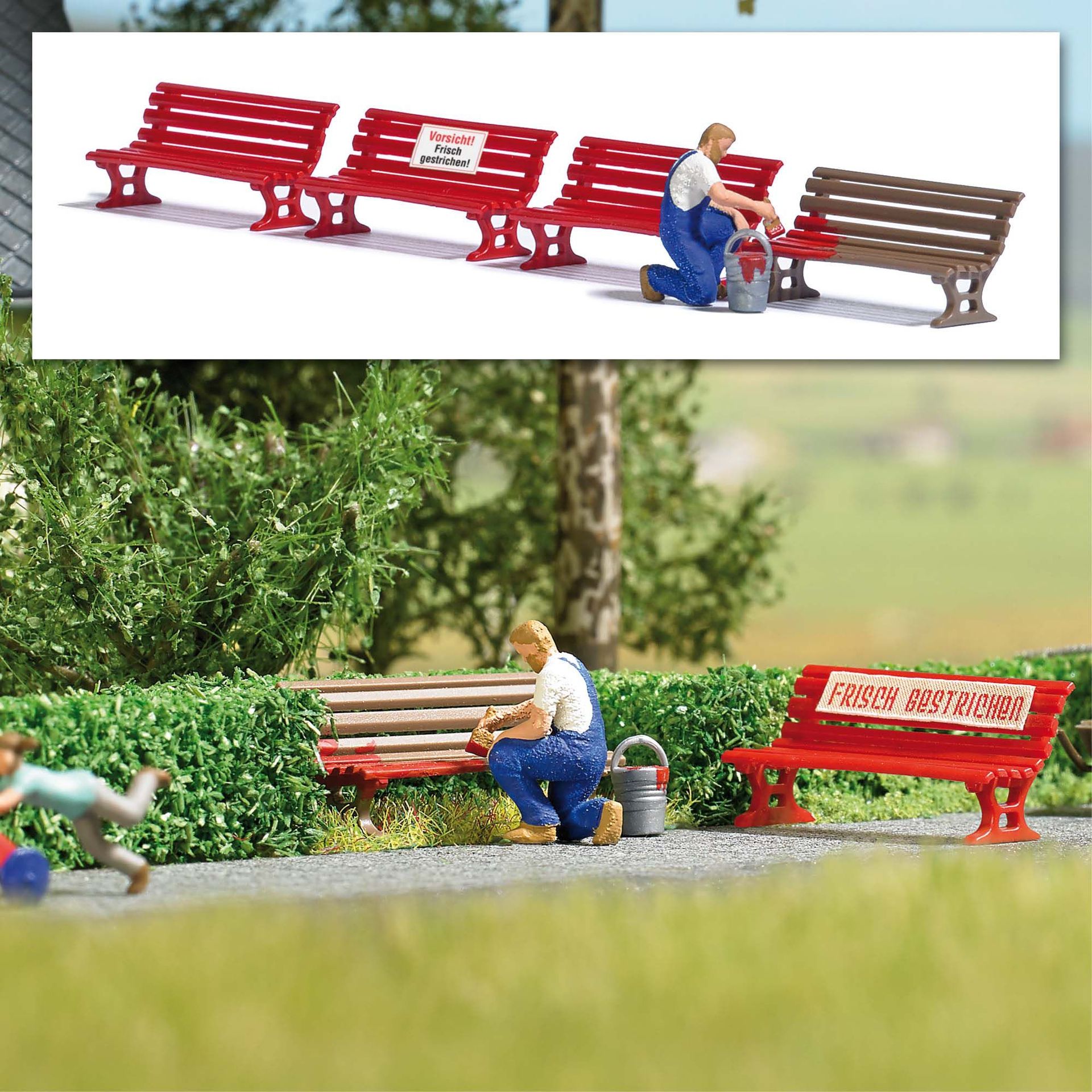 Busch 7978 - A-Set: Sitzbank steichen H0 1:87 Busch 7978 - A-Set: Sitzbank steichen H0 1:87