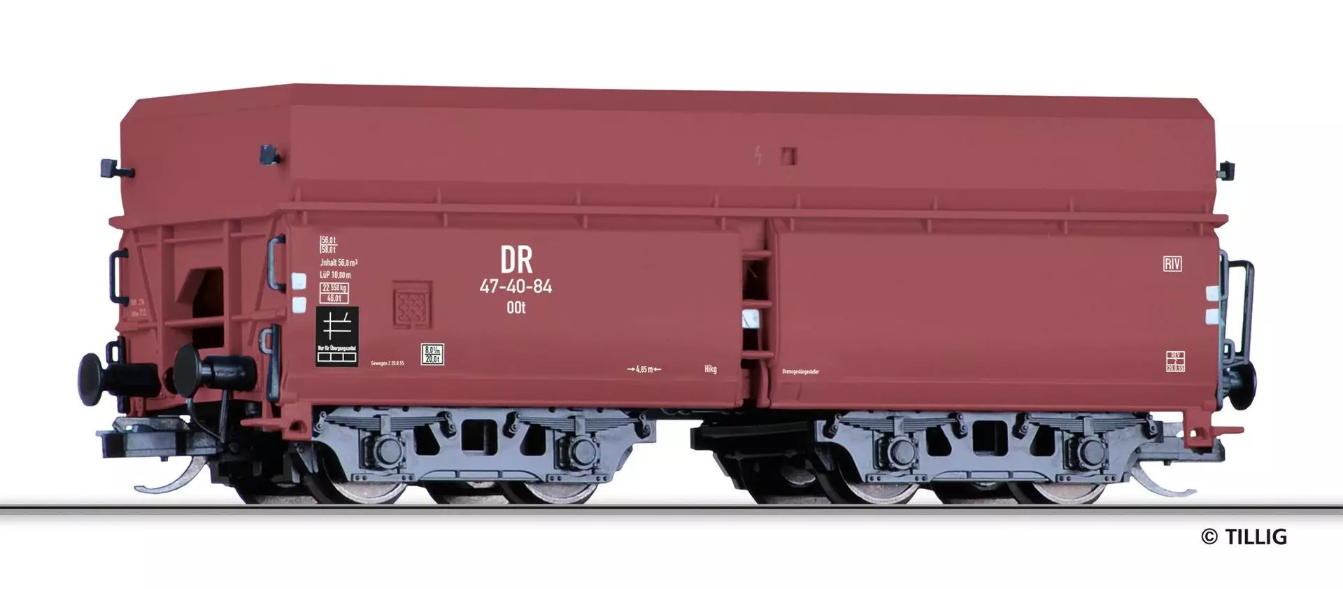 Tillig 15178 - Selbstentladewagen DR Ep.III OOt TT 1:120