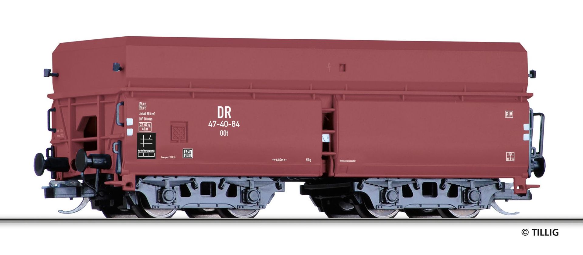 Tillig 15178 - Selbstentladewagen DR Ep.III OOt TT 1:120