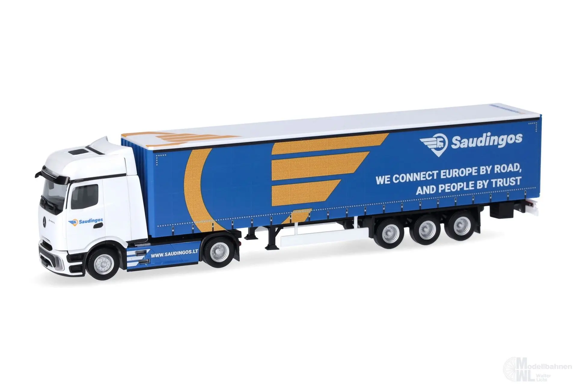 Herpa 320924 - Mercedes-Benz Actros L ProCab in Gardienplane Sattelzug H0 1:87