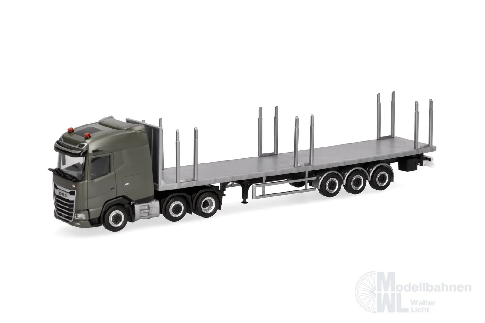 Herpa 747301 - DAF XG 6x2 Flachbett-Sattelzug H0 1:87