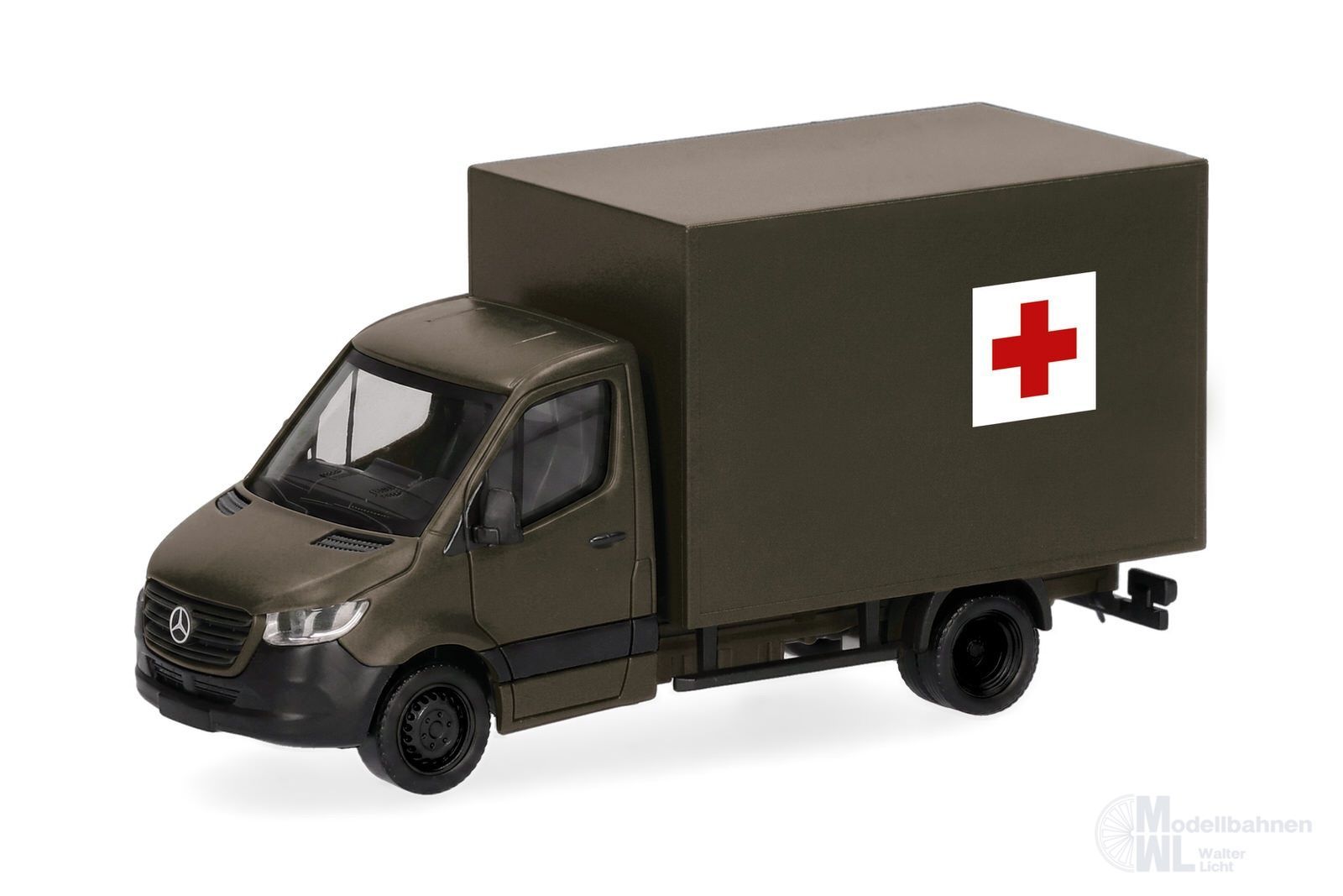 Herpa 700979 - Mercedes-Benz Sprinter 18 Koffer Schweizer Armee / Rotes Kreuz H0 1:87