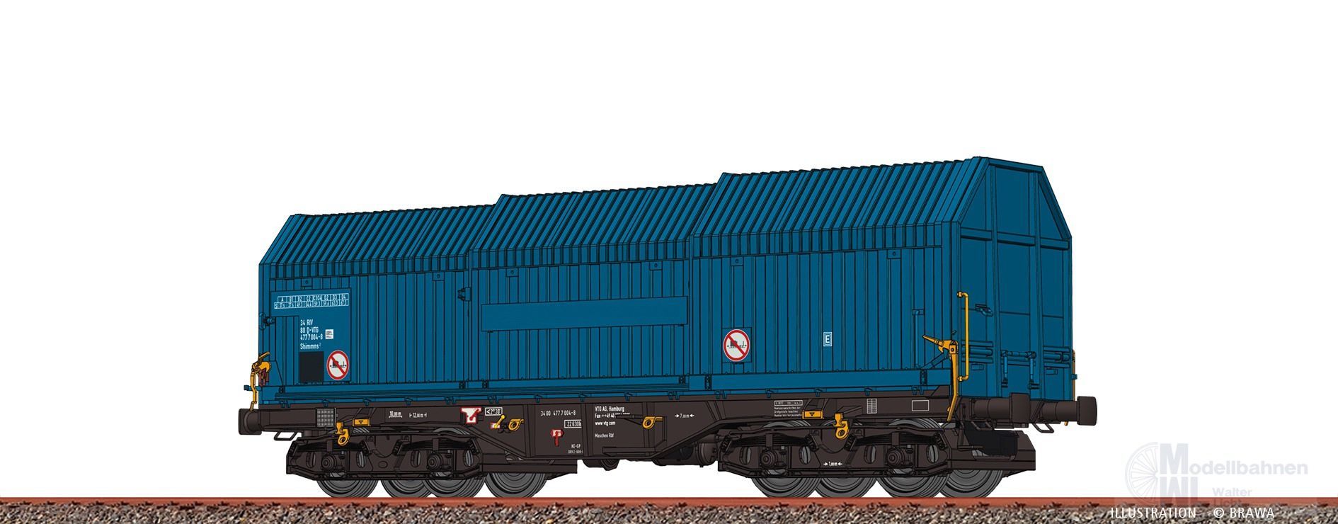 Brawa 51020 - Teleskophaubenwagen VTG Ep.VI Shimmns2 H0/GL Brawa 51020 - Teleskophaubenwagen VTG Ep.VI Shimmns2 H0/GL