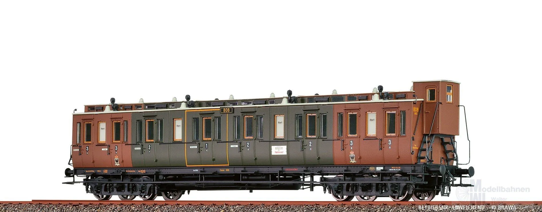 Brawa 45268 - Abteilwagen K.P.E.V. Ep.I ABC4 H0/GL