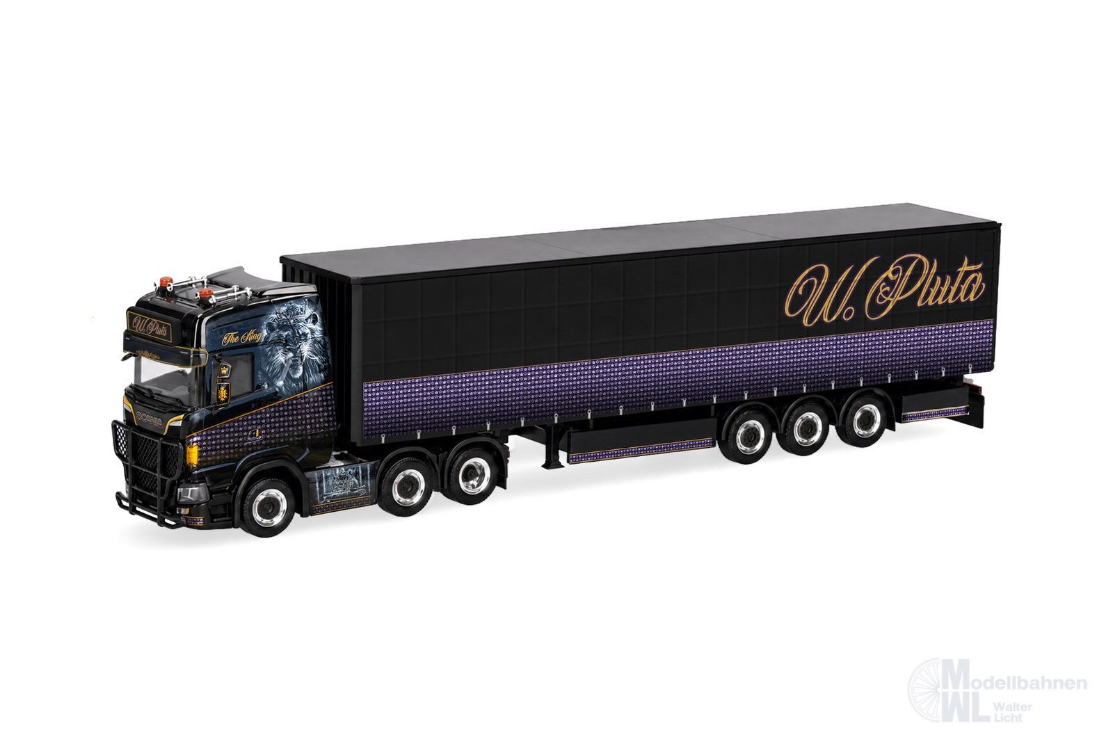 Herpa 321884 - Scania CS 20 HD GardinenPlanenSattelzug Pluta H0 1:87