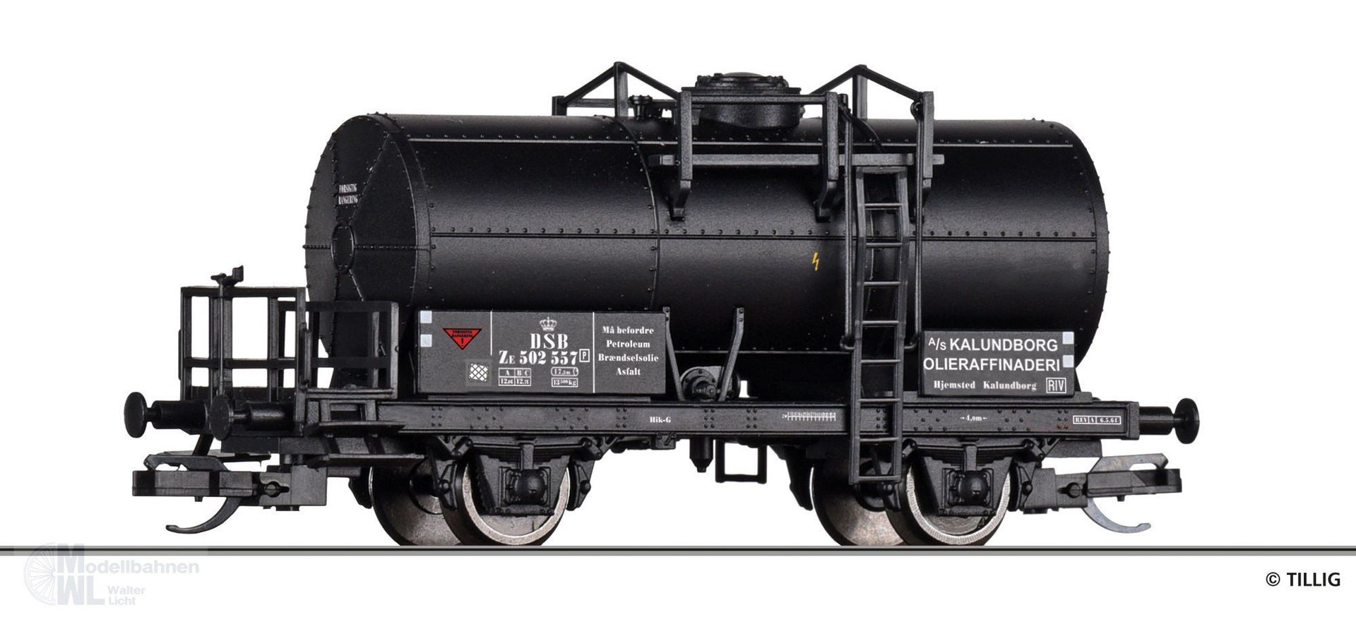 Tillig 95773 - Kesselwagen DSB Ep.III Kalundborg Olieraffinaderi A/S TT 1:120 Tillig 95773 - Kesselwagen DSB Ep.III Kalundborg Olieraffinaderi A/S TT 1:120