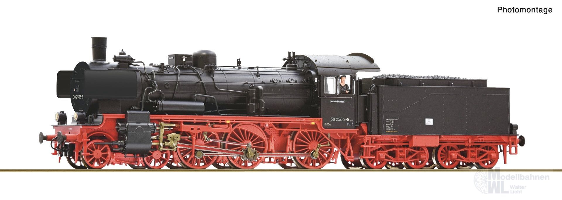 Roco 7120045 - Dampflok BR 38 2566-8 DR Ep.IV H0/WS Sound
