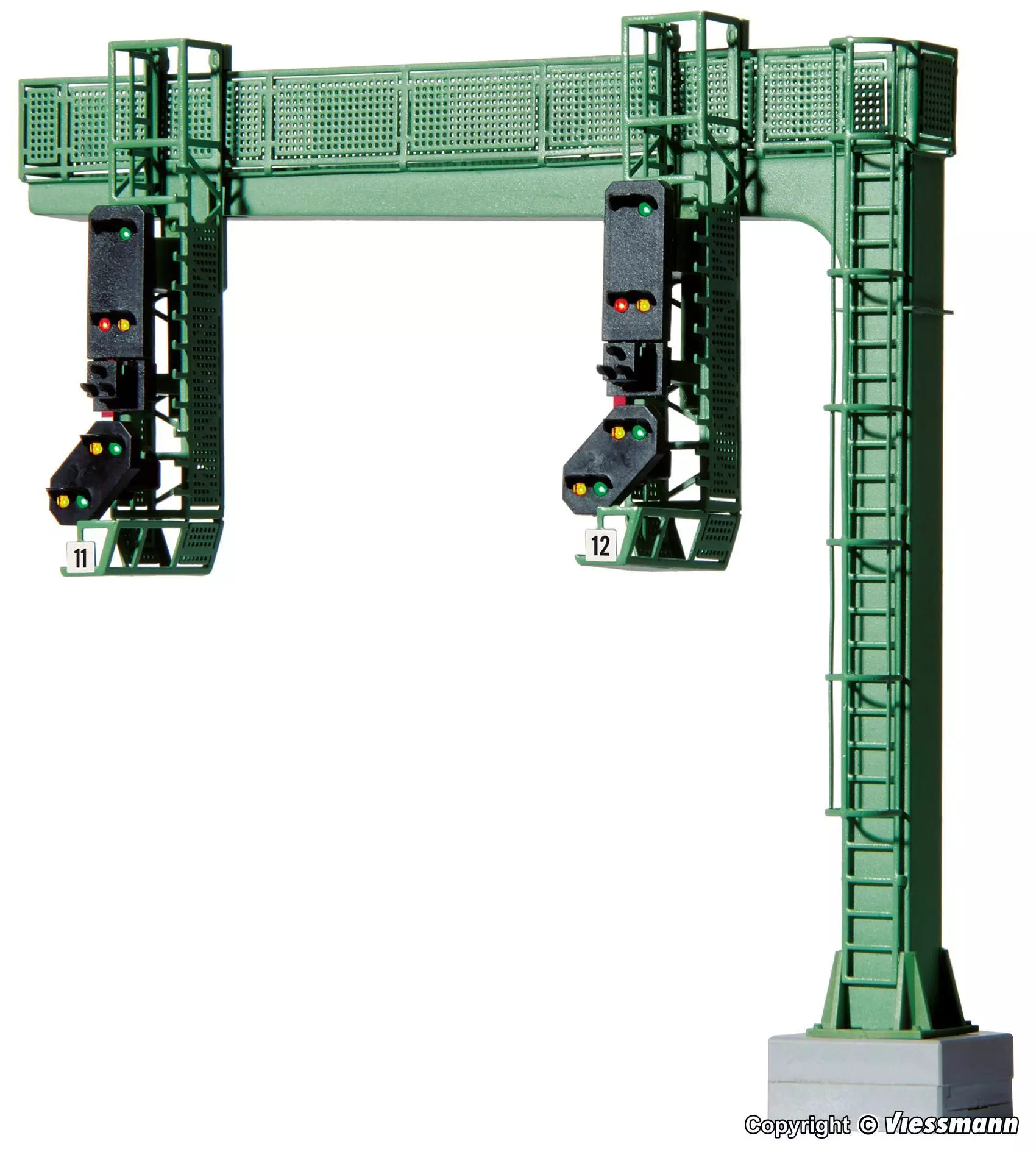 Viessmann 4750 - Signalbrücke mit zwei Einfahrsignalen H0 1:87