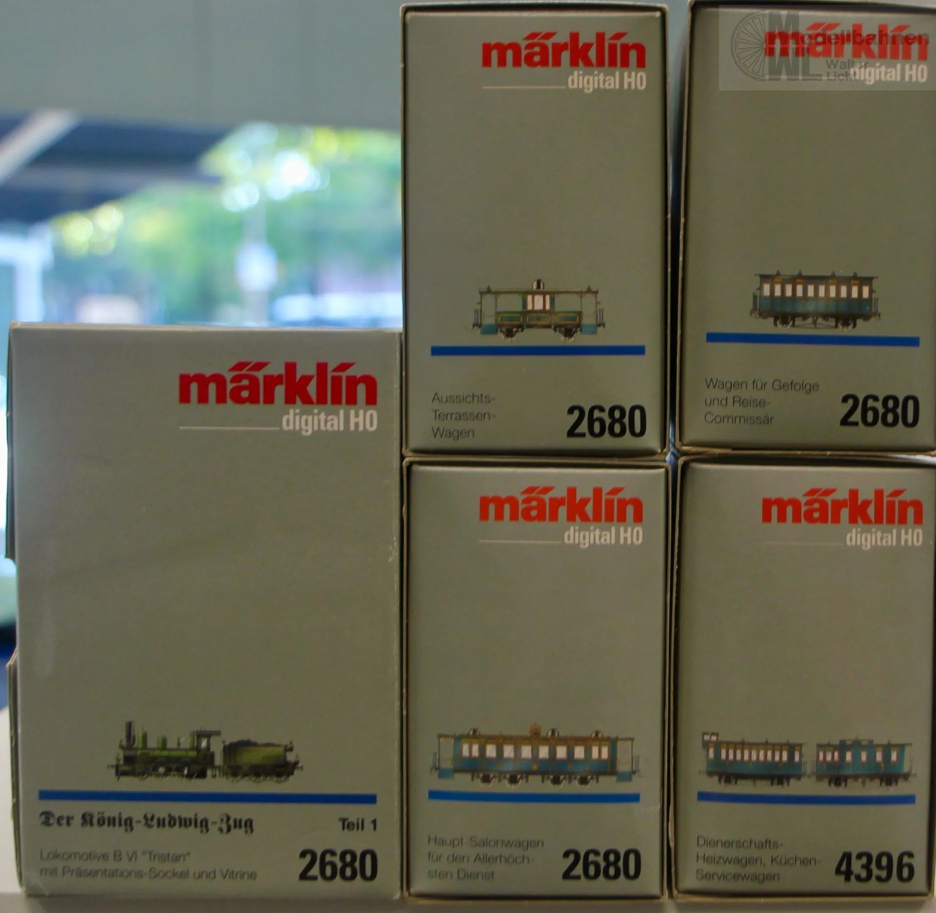 Märklin 2680 - MÄRKLIN - Hofzug König Ludwig 6.tlg. mit Ergänzung 4396 H0/WS Digital