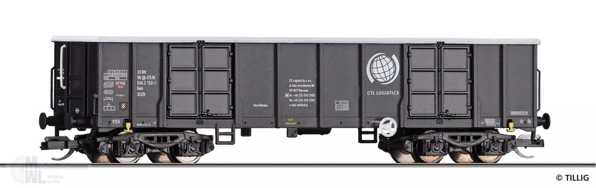 Tillig 18227 - Güterwagen offen CTL Logistics Ep.VI TT 1:120