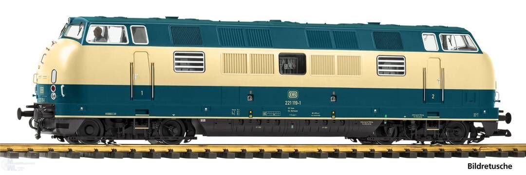 Piko 37462 - Diesellok BR 221 DB Ep.IV blau beige Spur G 1:22,5