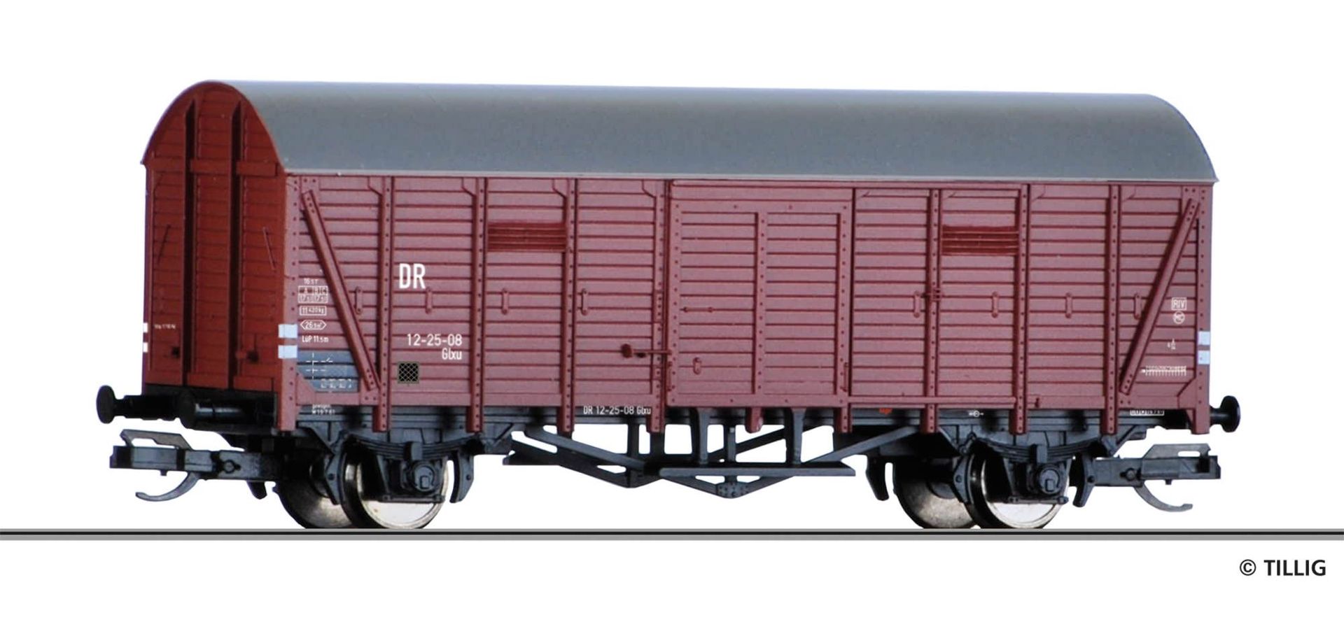 Tillig 14173 - Güterwagen ged. DR Ep.III Glx TT 1:120