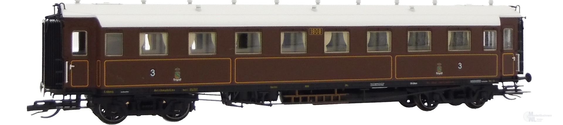 Saxonia Modellbau 120174 - Peronenwagen K.Sächs.Sts.E.B. Ep.I C4Ü Sa 07 TT 1:120