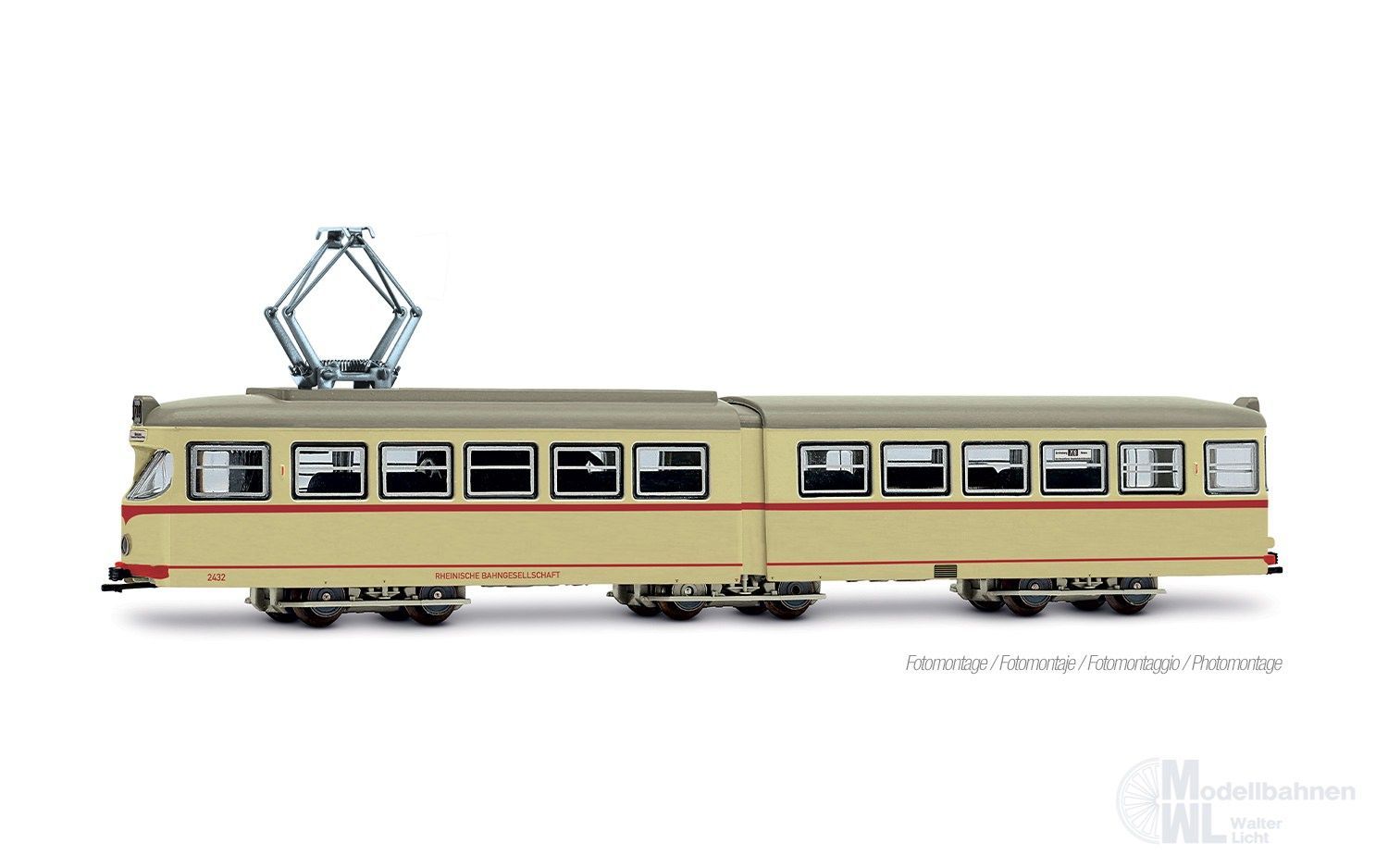 Arnold 2613 - Straßenbahn Duewag GT6 Düsseldorf Ep.IV/V N 1:160
