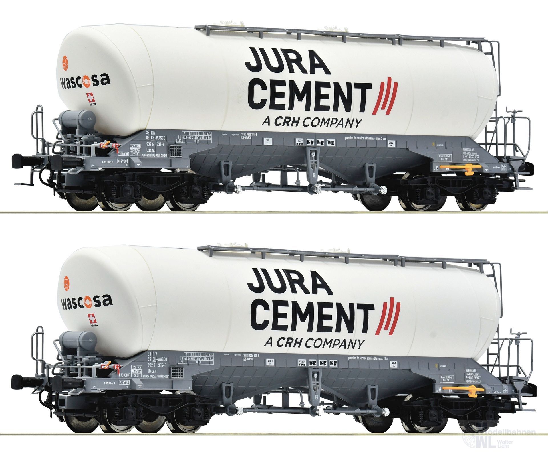 Roco 6600191 - Silowagen Set JURA CEMENT/WASCOSA Ep.VI 2.tlg. H0/GL