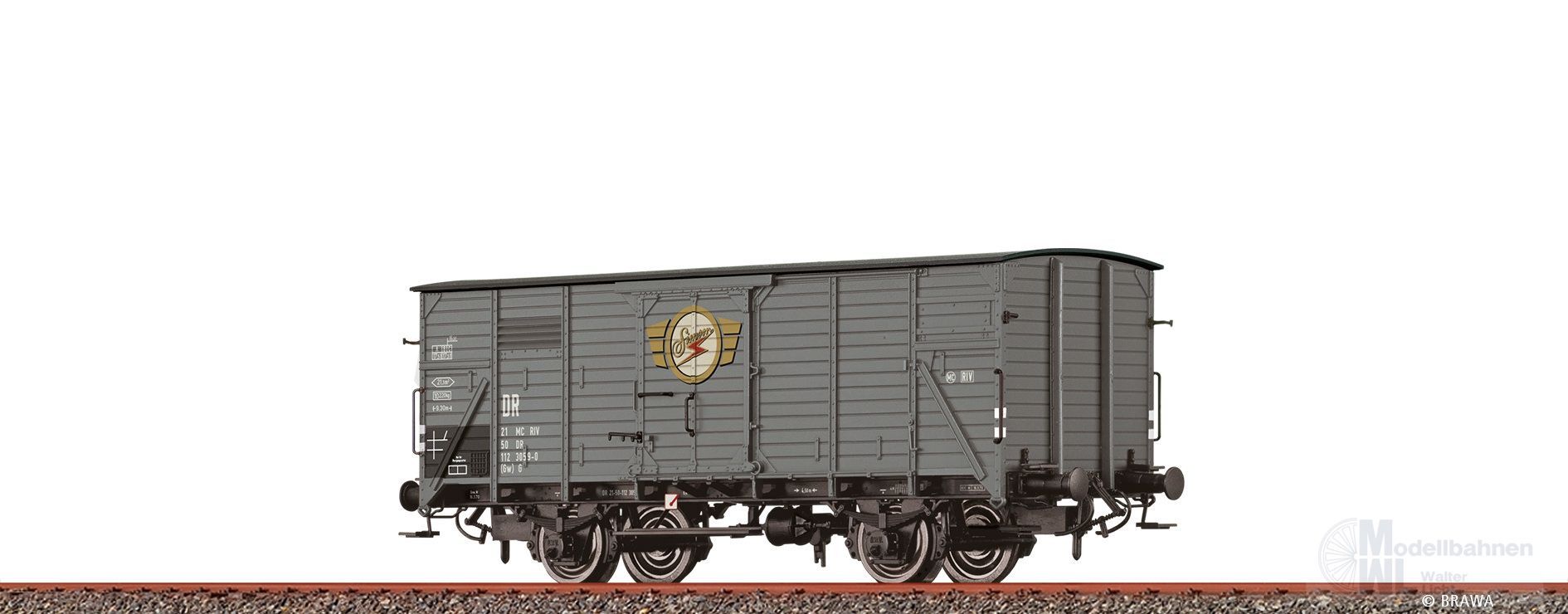 Brawa 51313 - Güterwagen ged. DR Ep.IV Simson H0/GL