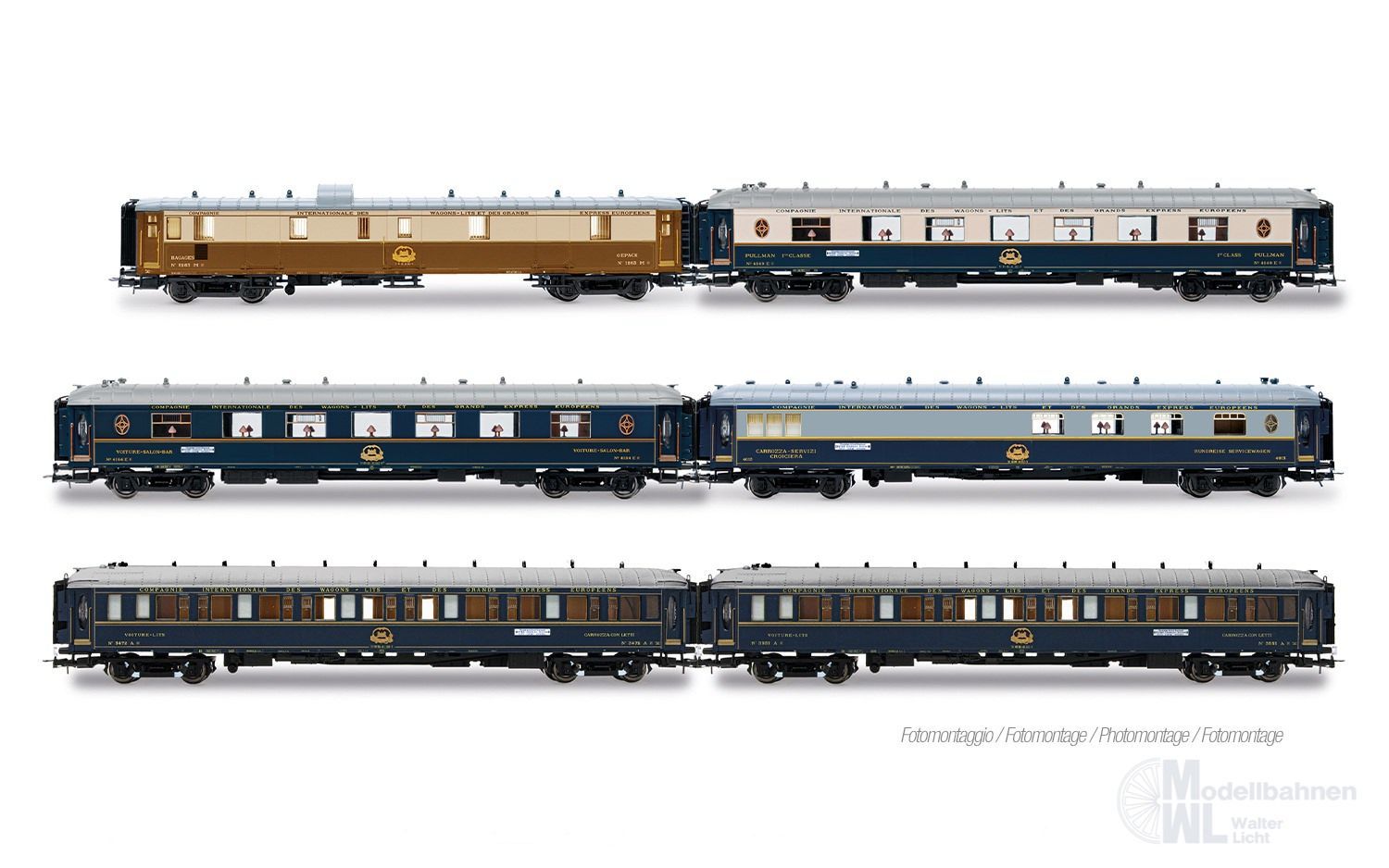 Rivarossi 4423 - Personenwagen Set Intraflug/CIWL Ep.IV 6.tlg. 50 Jahre Nostalgie Orient-E