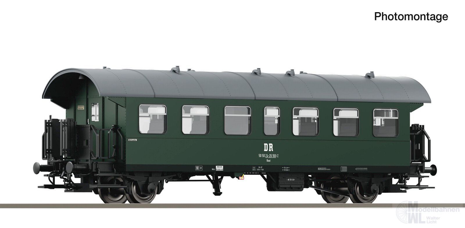 Roco 6280086 - Personenwagen Donnerbüchse Reko DR Ep.IV TT 1:120