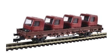 Kibri 26253 - Niederbordwagen mit Führerhäusern beladen - Fertigmodell