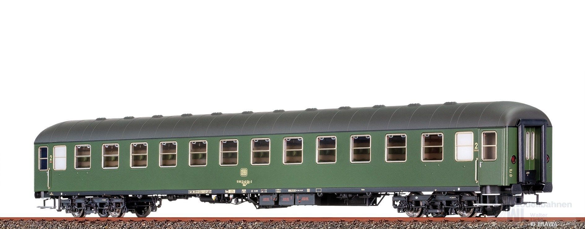 Brawa 58132 - Schnellzugwagen DB Ep.IV Bm232 H0/GL Basic+ LED Brawa 58132 - Schnellzugwagen DB Ep.IV Bm232 H0/GL Basic+ LED