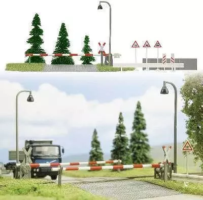 Busch 6040 - Motiv-Set »Bahnübergang« H0 1:87