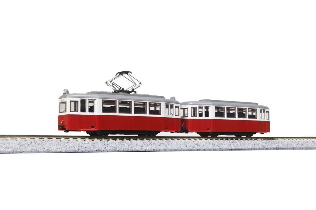 Kato 14806-3 - Straßenbahn Düwag 2-tlg. rot/weiß N 1:160