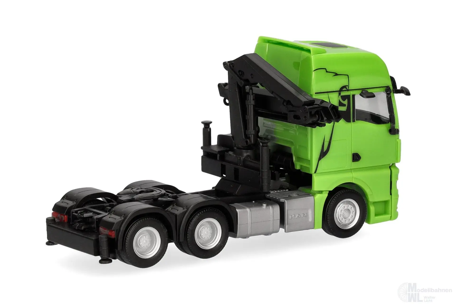 Herpa 313100-004 - MAN TGX GX 6x4 ZM mit Ladekran grün H0 1:87