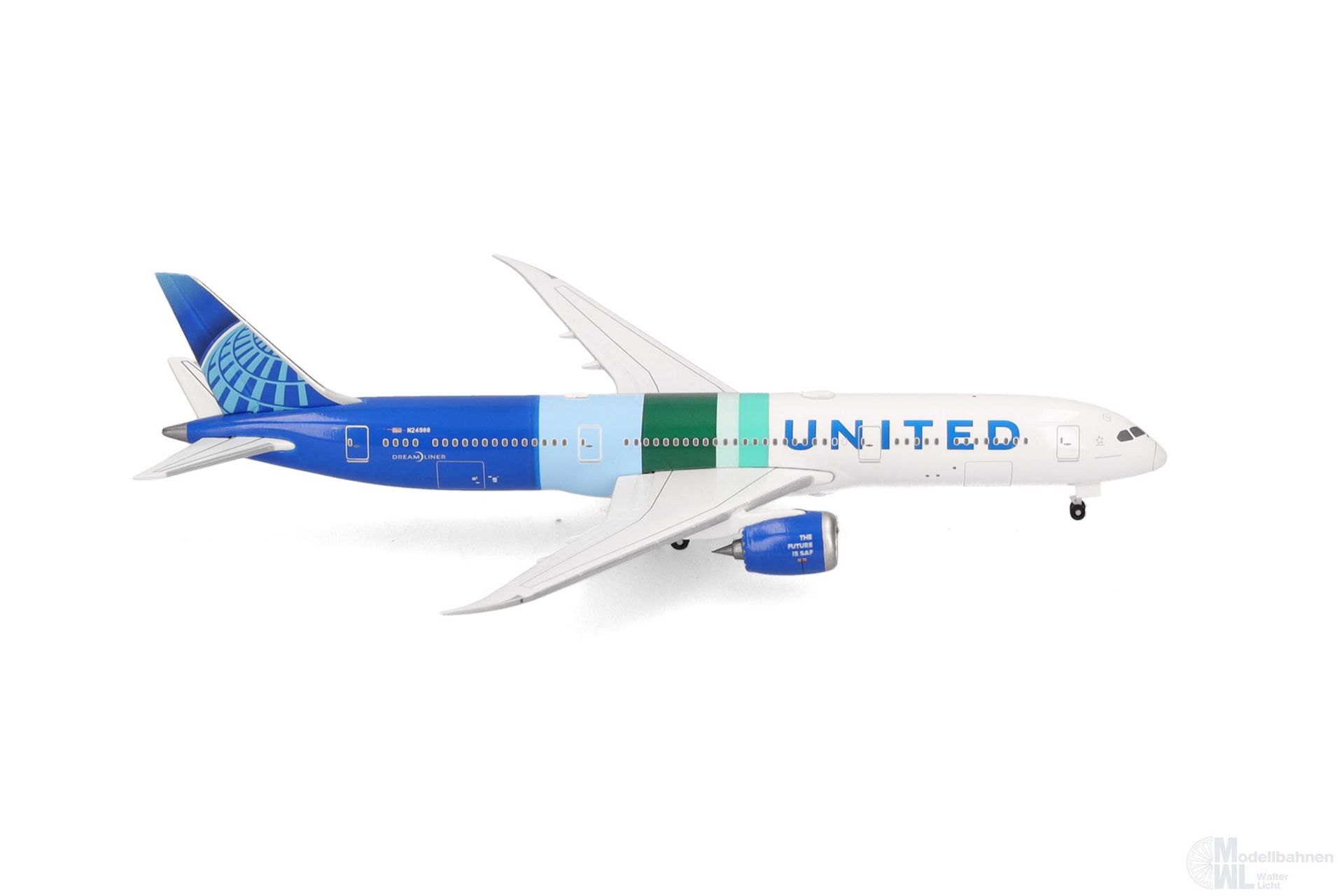Herpa 538565 - Boeing 787-9 United Future is SAF H0 1:500