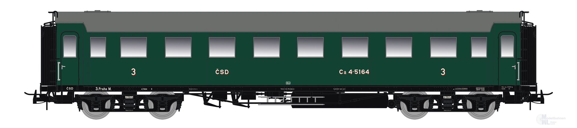 Saxonia Modellbau 87189 - Personenwagen CSD Ep.III C4Ü Sa 07 H0/GL