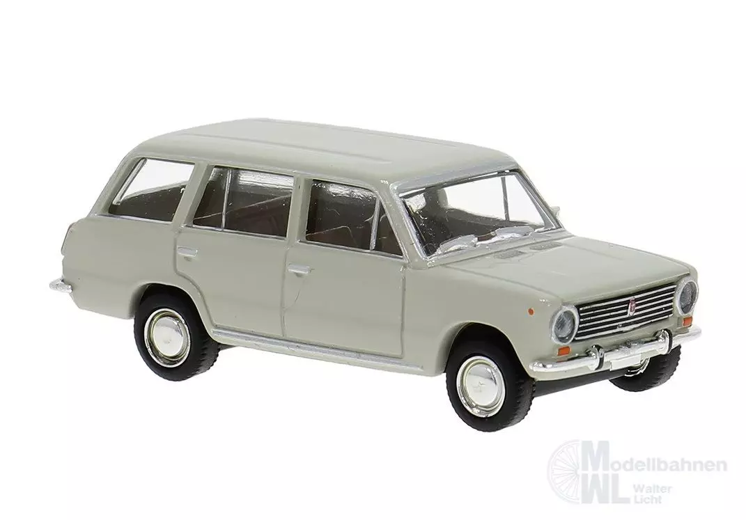 Brekina 22429 - Fiat 124 Familiare in grau H0 1:87