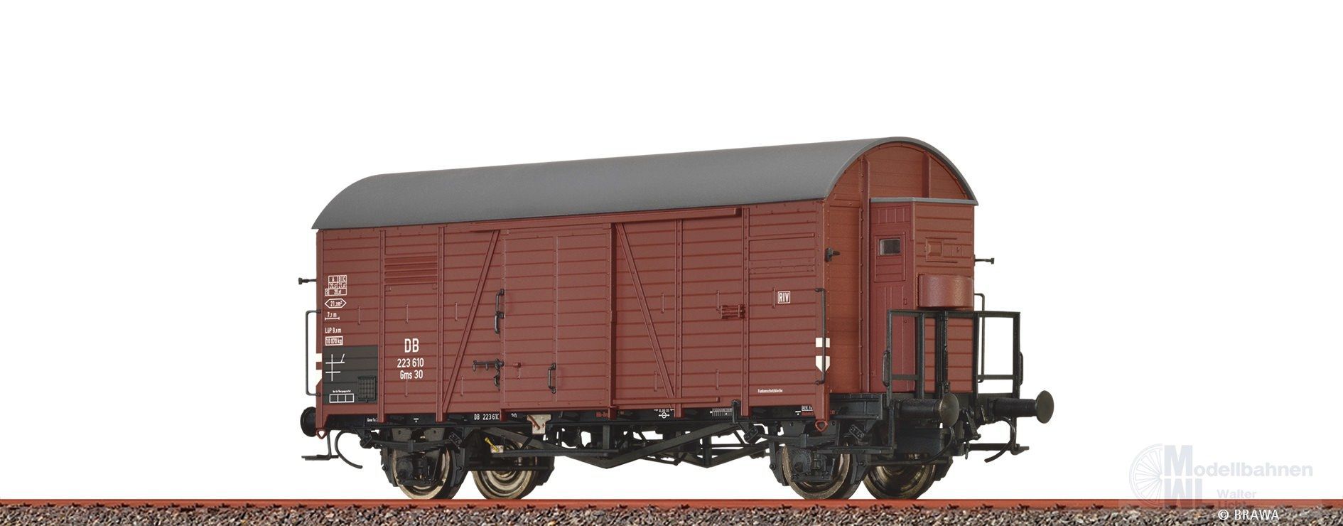 Brawa 50744 - Güterwagen ged. DB Ep.III Gms30 H0/GL