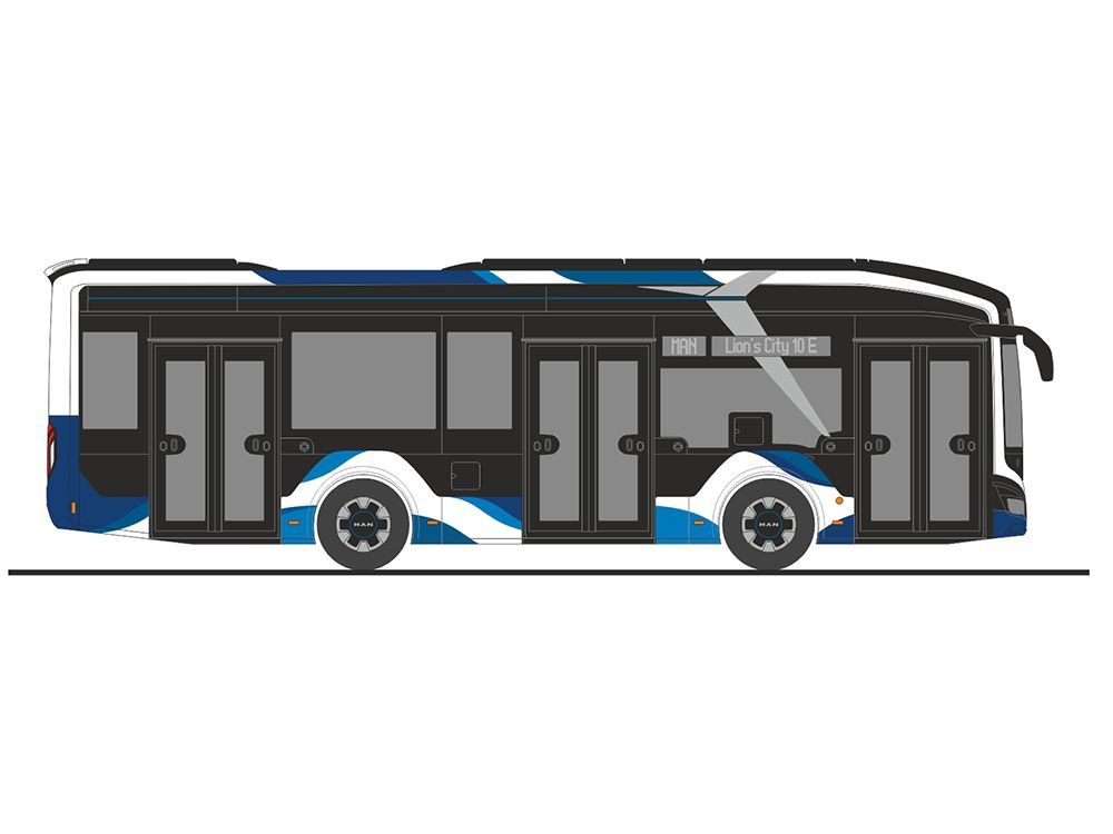Rietze 74611 - MAN Lion's City 10 E Vorführdesign H0 1:87