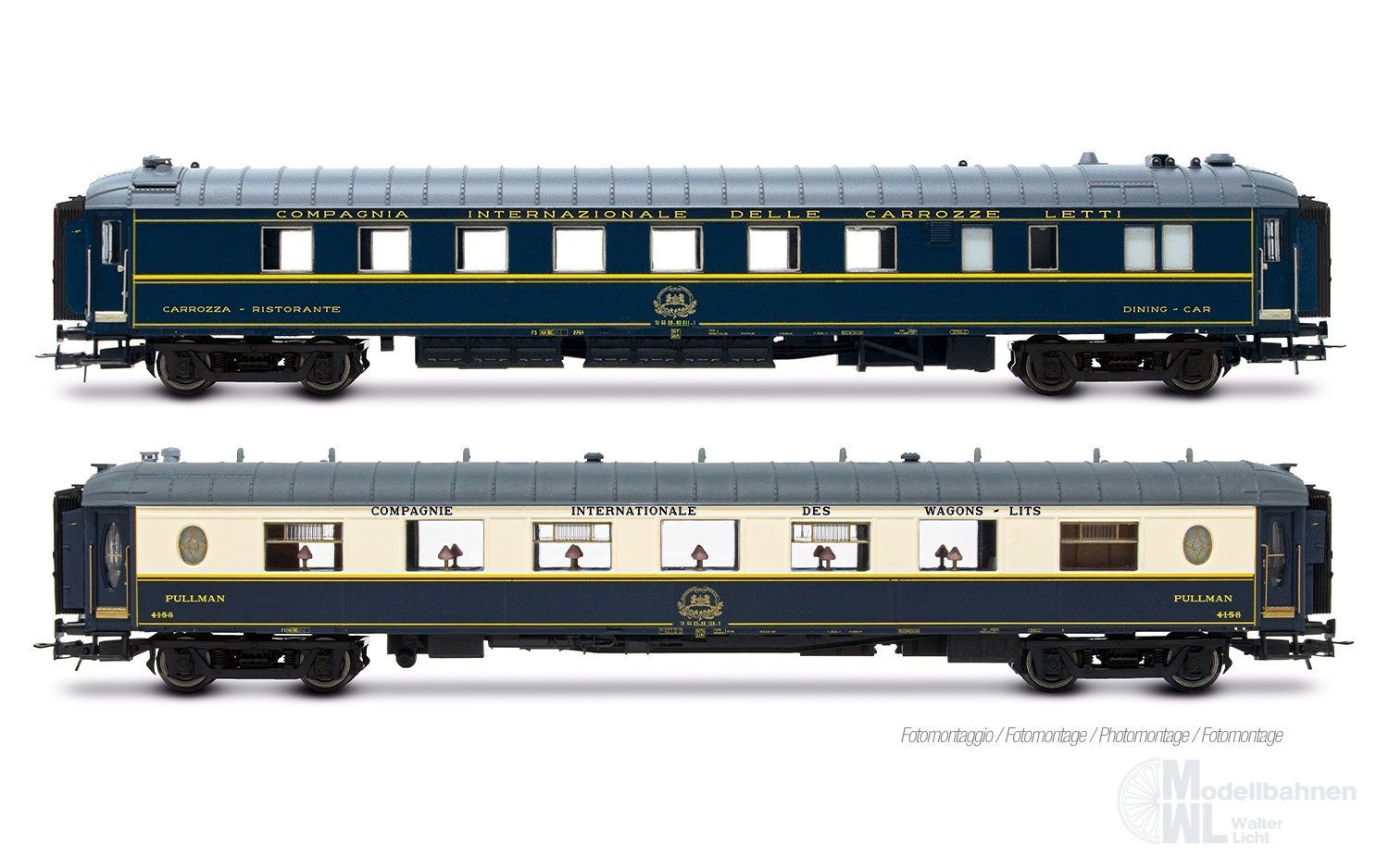 Rivarossi 4428 - Personenwagen Set CIWL Ep.IV 2.tlg. H0/GL