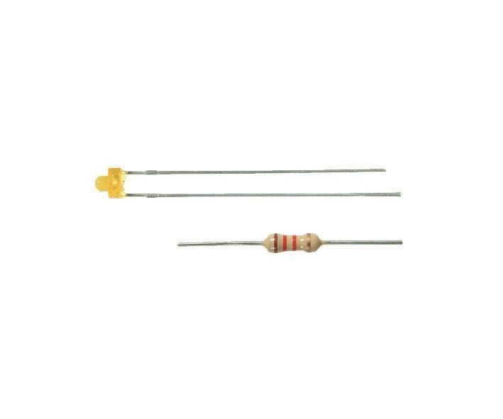 Viessmann 3555 - LED 1,8mm incl. Vorwiderstand 3 Stück gelb