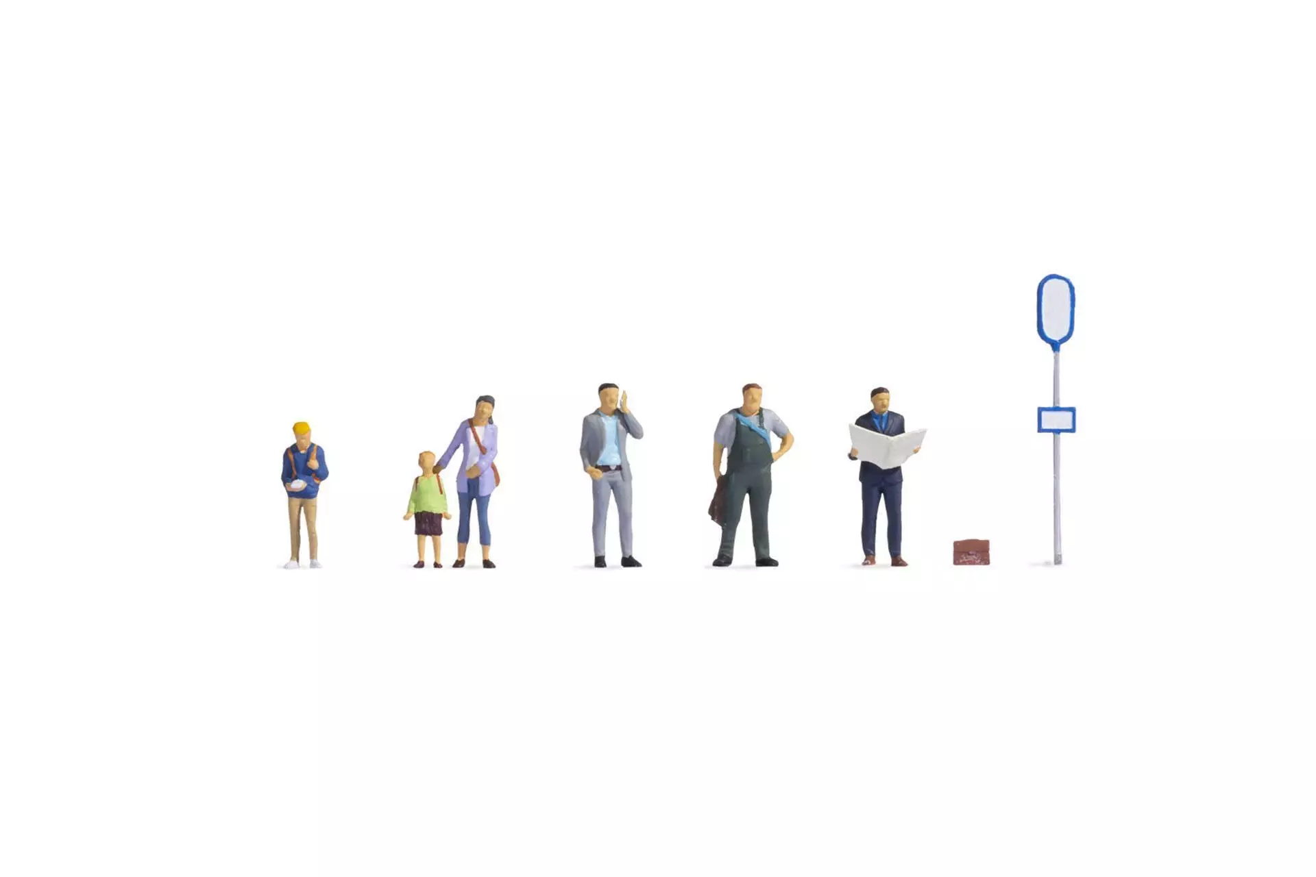 Noch 15246 - An der Bushaltestelle H0 1:87