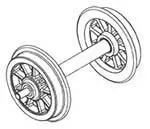 Liliput 999304 - Metall-Speichenradsatz isoliert NEM 313 d= 31,0 mm (4 Stück) G 1:22,5