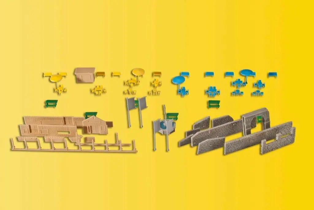 Kibri 36694 - Deko-Set am Brunnen Z 1:220