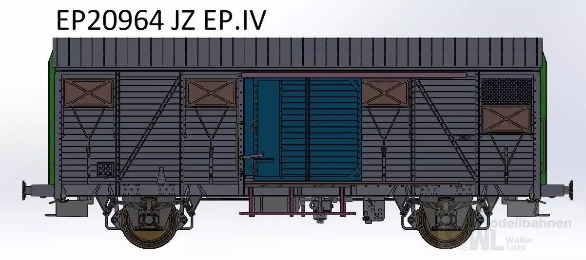 Exact Train 20964 - Güterwagen gedeckt JZ Ep.IV H0/GL