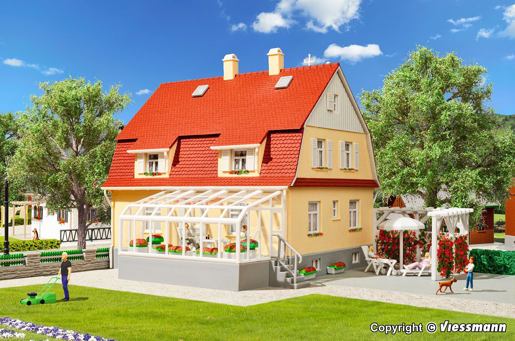 Kibri 38700 - Wohnhaus mit Wintergarten H0 1:87
