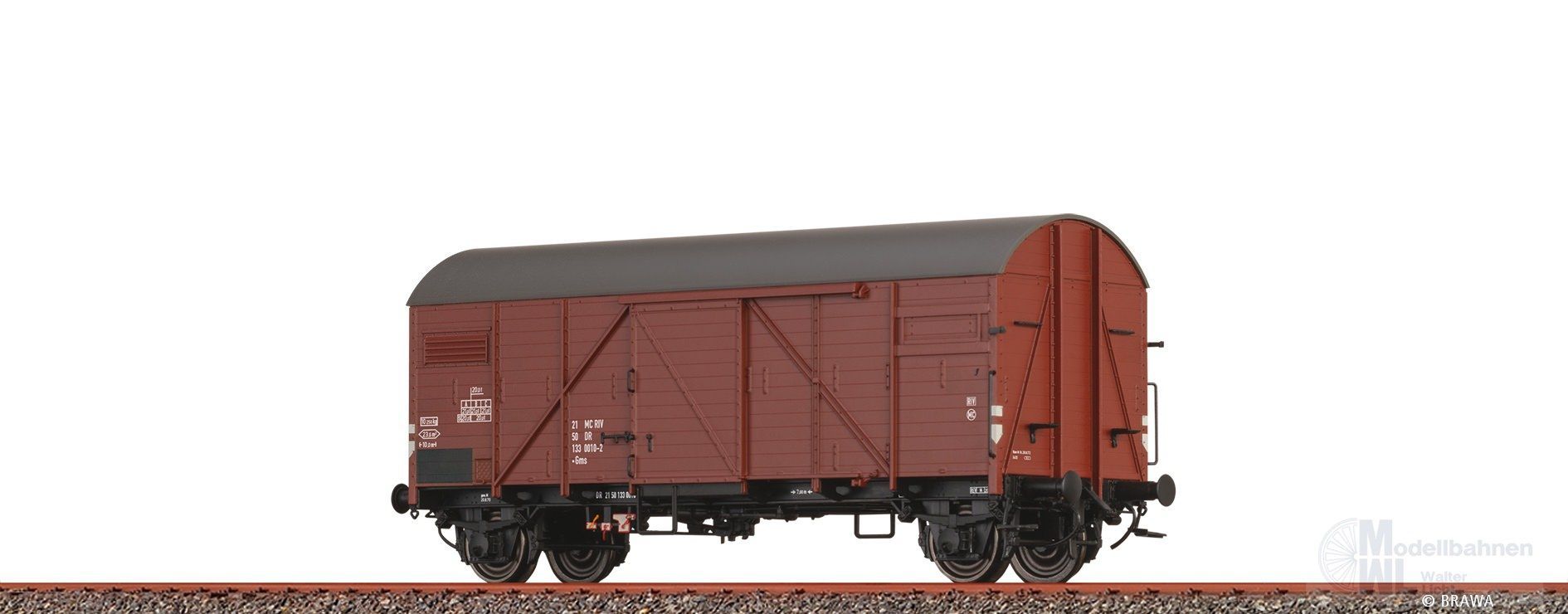 Brawa 51182 - Güterwagen ged. DR Ep.IV Gms H0/GL