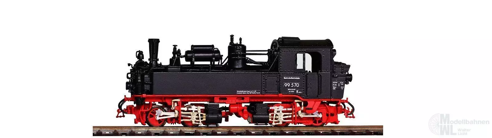 Bemo 1016851 - Dampflok BR 99 570 DR Ep.III Rügen sä. IV K Altbaulok Fertigmodell H0e
