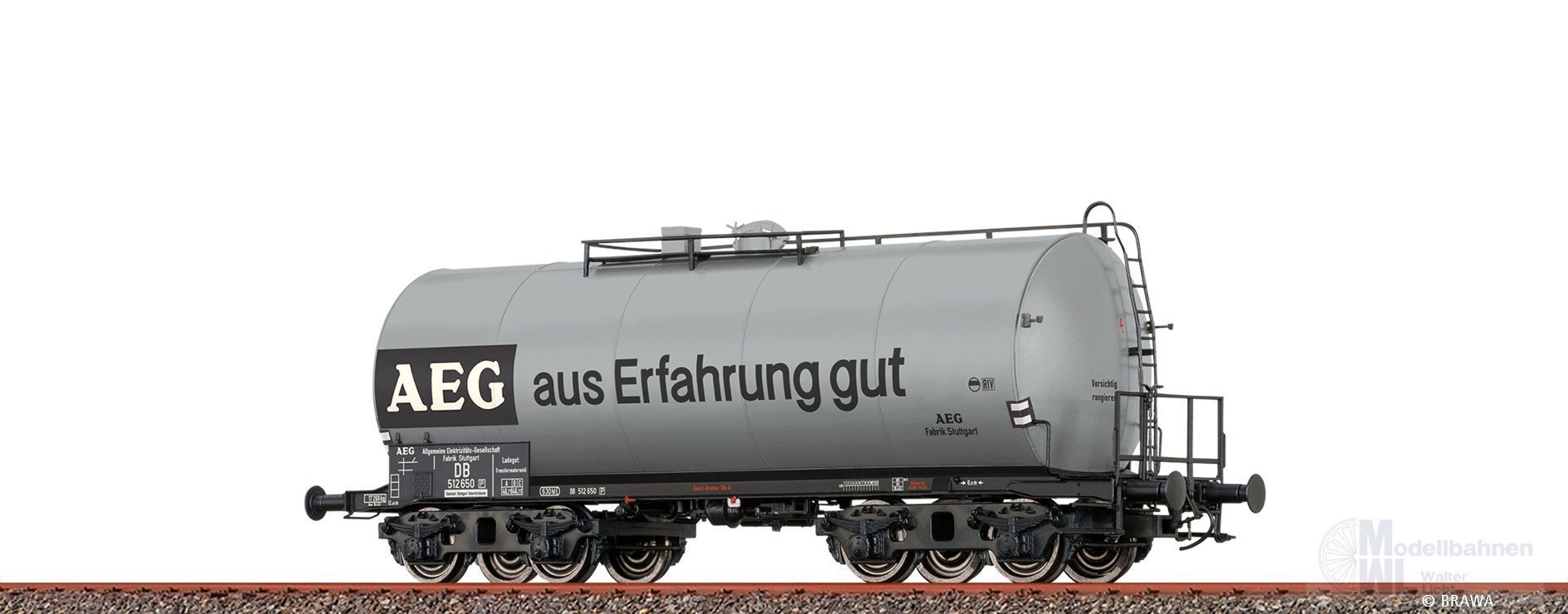 Brawa 49627 - Leichtbaukesselwagen DB Ep.III AEG Uerdingen 4-achsig ZZ [P] H0/GL