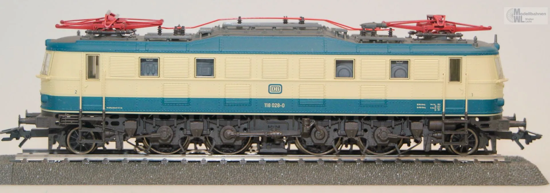 Märklin 37685 - MÄRKLIN - MHI E-Lok BR 118 DB Ep.IV ozeanblau/beige H0/WS Sound mfx