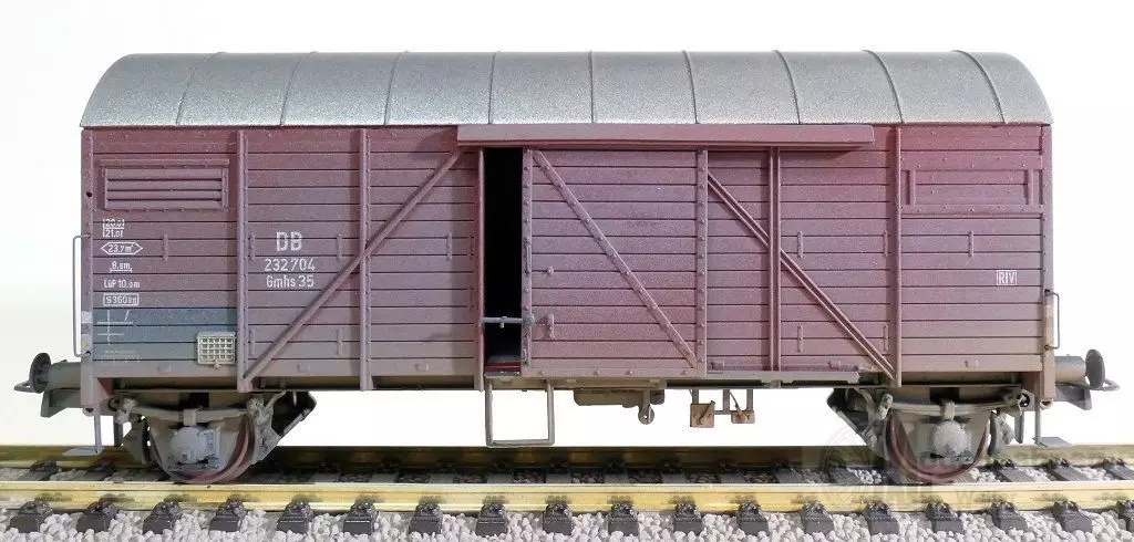 Exact Train 22082 - Güterwagen gedeckt DB Ep.III BremenGms35 gealtert H0/GL