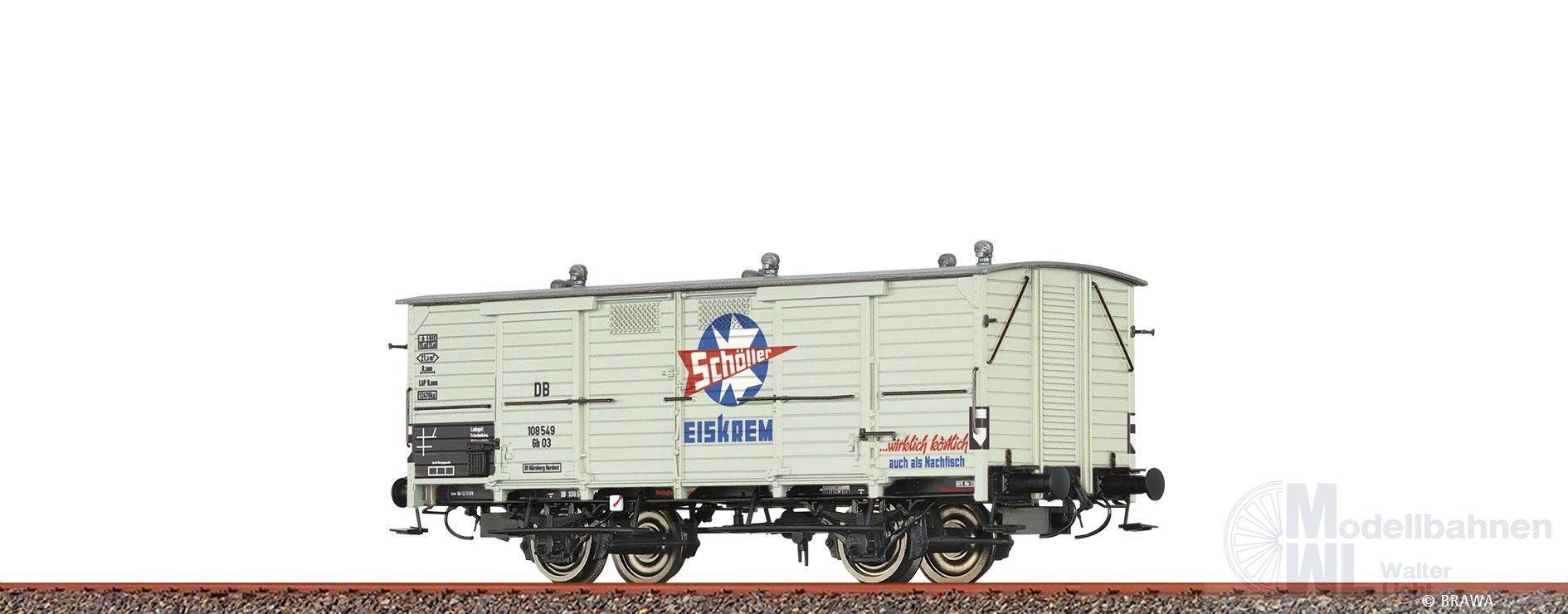 Brawa 50981 - Milchwagen DB  Ep.III Schöller Eiskrem Gh03 H0/GL