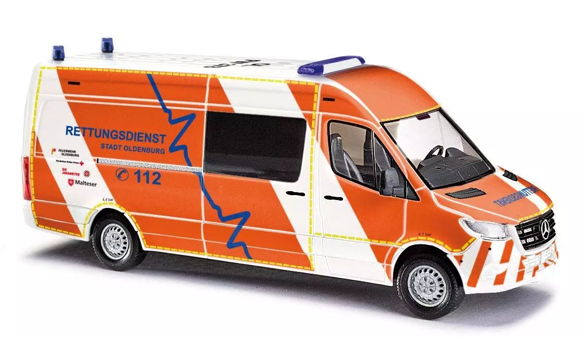 Busch 52621 - Mercedes-Benz Sprinter Rettungsdienst H0 1:87