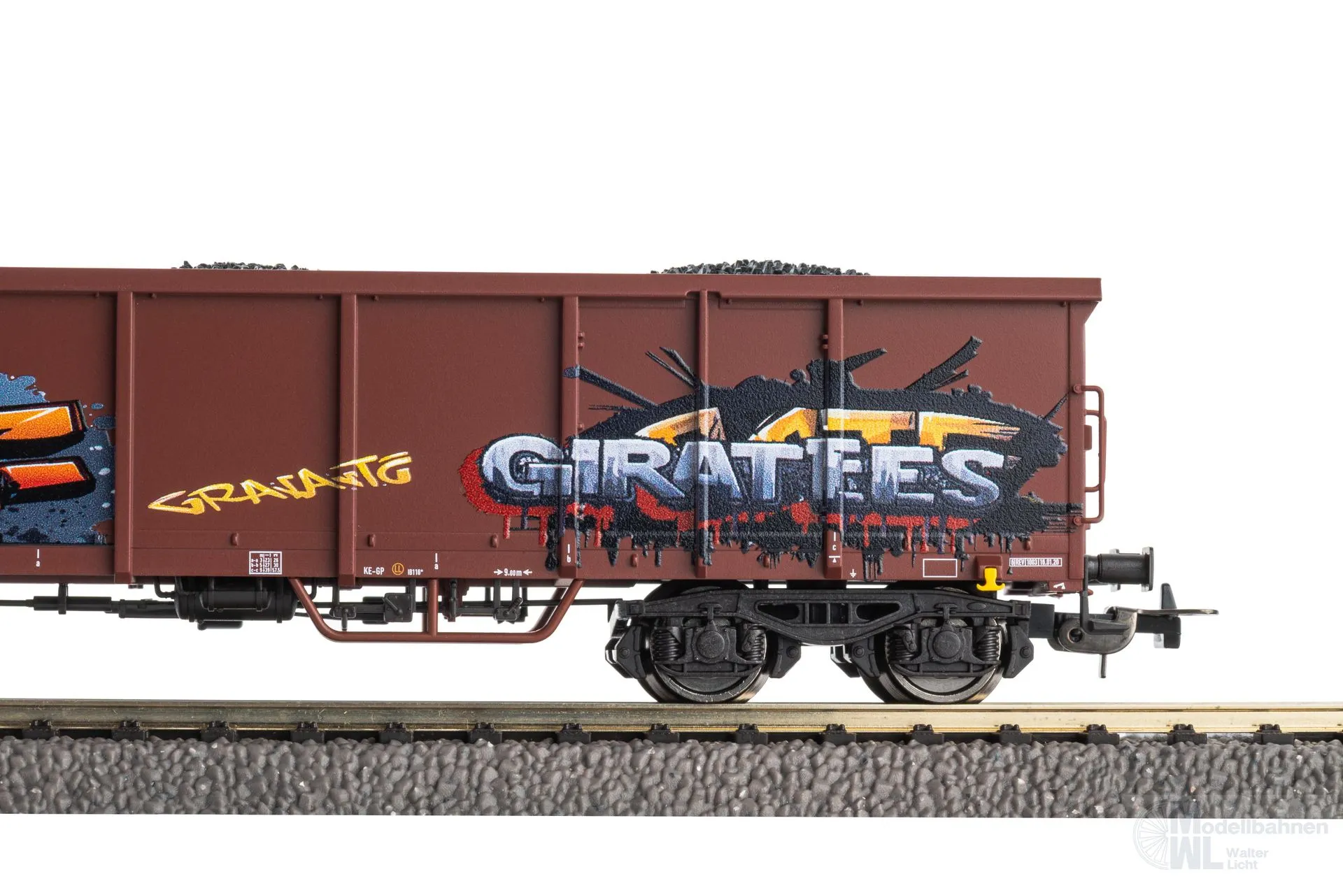 Piko 28338 - Güterwagen Set DB Ep.VI 2.tlg. Eaos mit Graffiti H0/GL