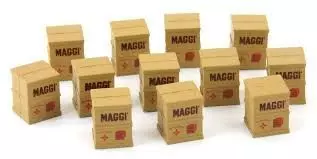 Exact Train 70006 - Ladegut Set 9 Kisten Maggi H0 1:87