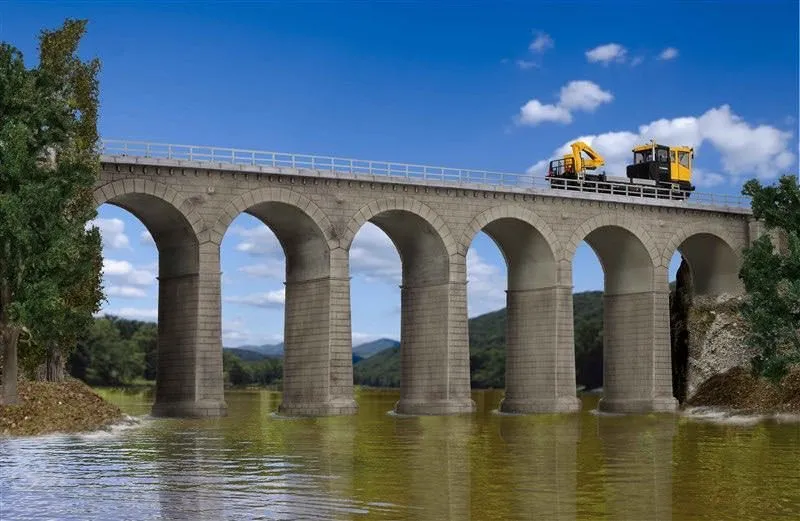 Kibri 39724 - Aachtal-Viadukt mit Eisbrecherpfeilern eingleisig H0 1:87